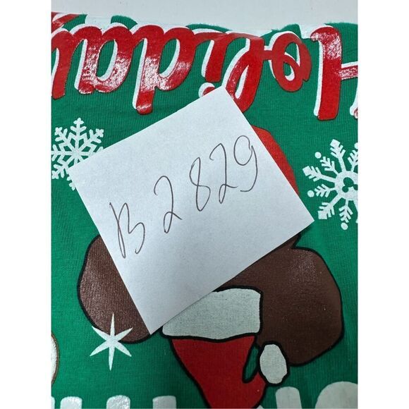 Disney Kids T-Shirt I'm Just Here For The Holiday Snacks Cotton Size XL Green - Picture 6 of 6
